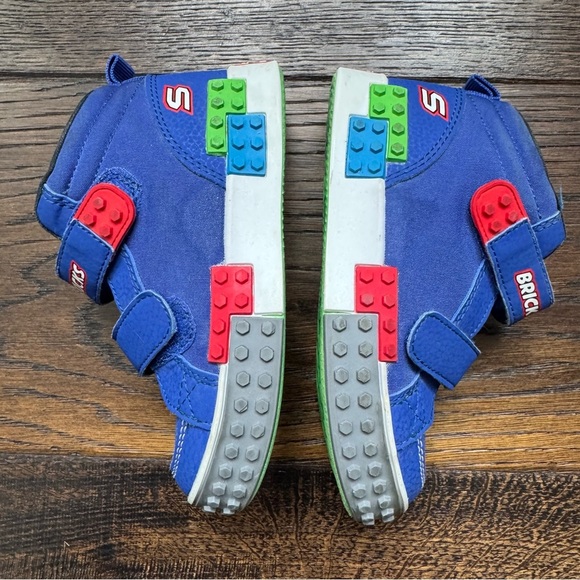 Sketchers Brick Kicks Blue High-Top Shoes - Picture 4 of 7